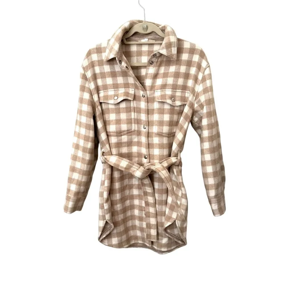 & OTHER STORIES Oversized Belted Shirt Jacket NWOT Sz 4